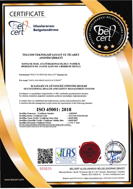 ISO 45001:2018 iş sağlığı ve güvenliği yönetim sistemi