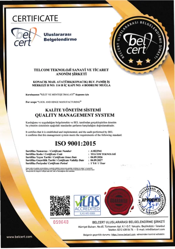ISO 9001:2015 kalite yönetim sistemi