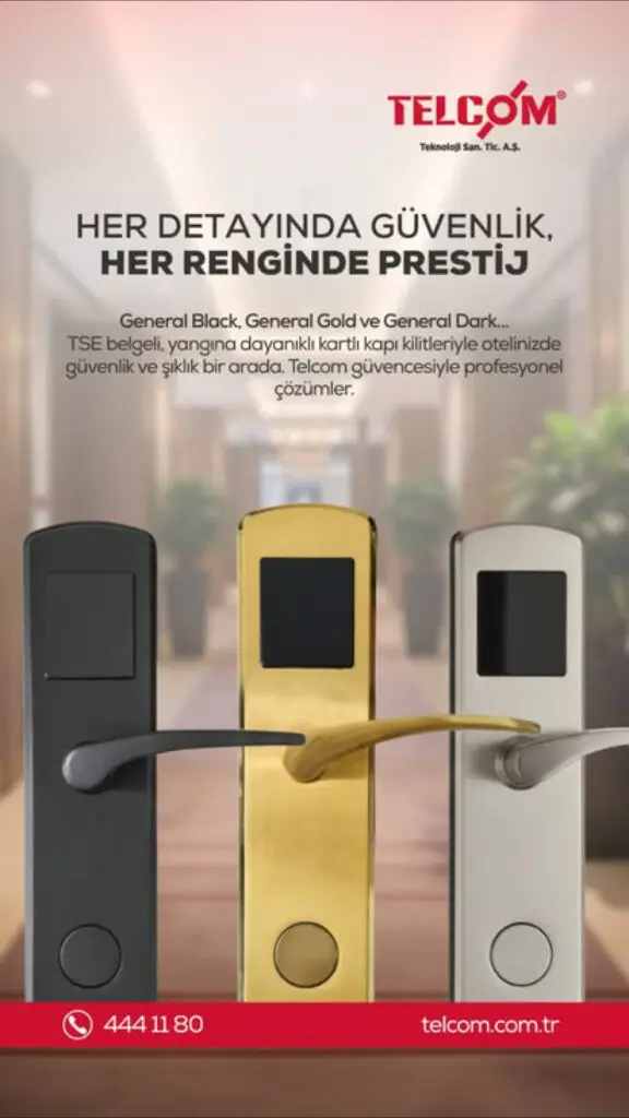 Yangına Dayanıklı Kartlı Otel Kapı Kilidi